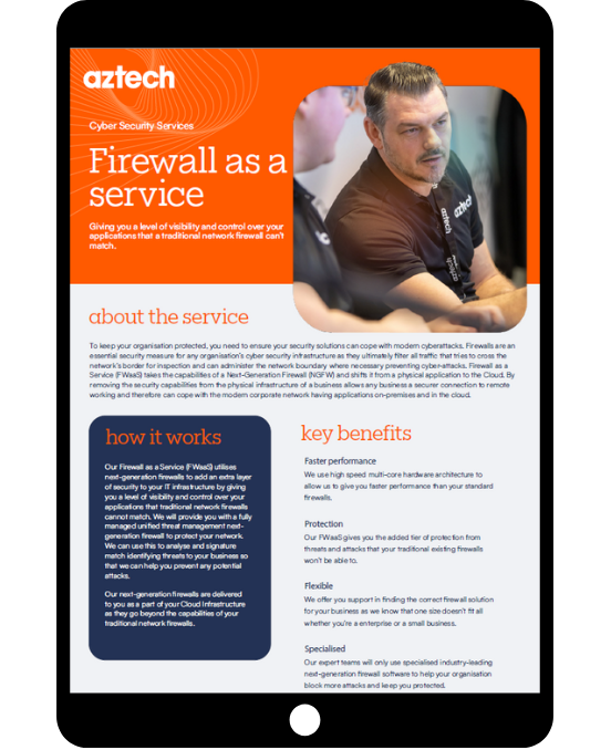 Firewall as a Service - Tablet Datasheet